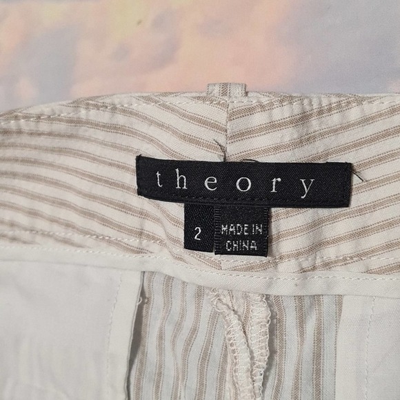 Theory Pinstripe Shorts Size 2 - Picture 3 of 4
